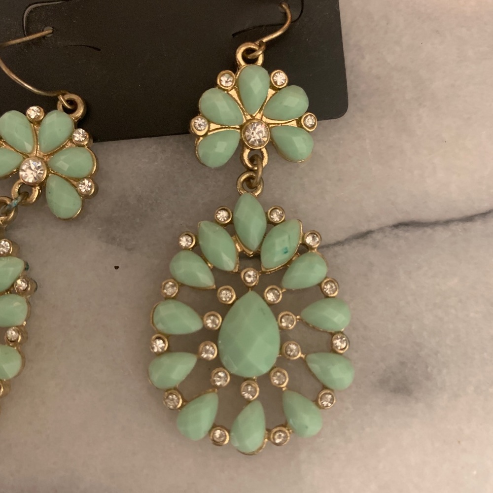 Teal earrings